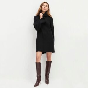 Favorite Daughter Black Turtleneck Sweater Dress